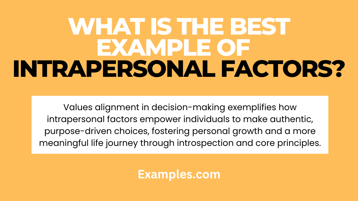 what is the best example of intrapersonal factors