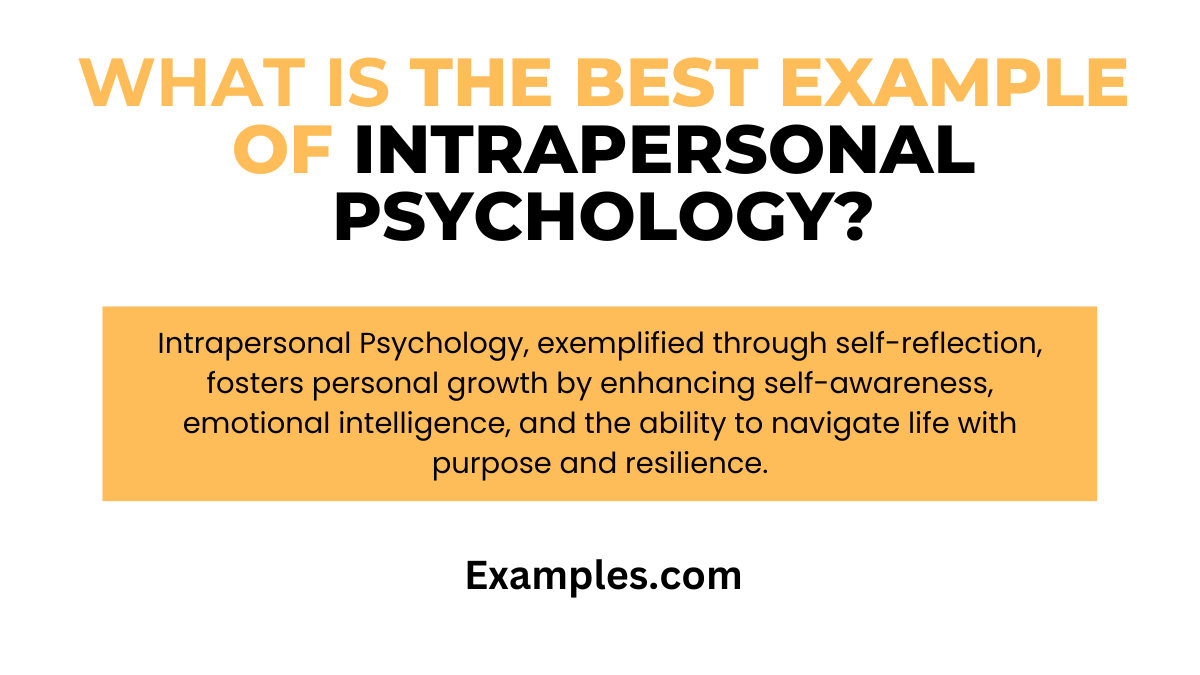 what is the best example of intrapersonal psychology
