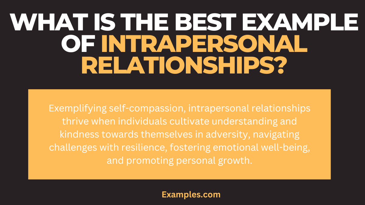 what is the best example of intrapersonal relationships
