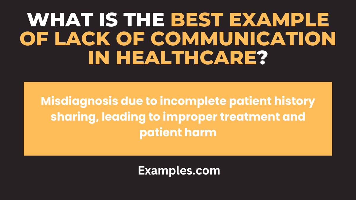 what is the best example of lack of communication in healthcare
