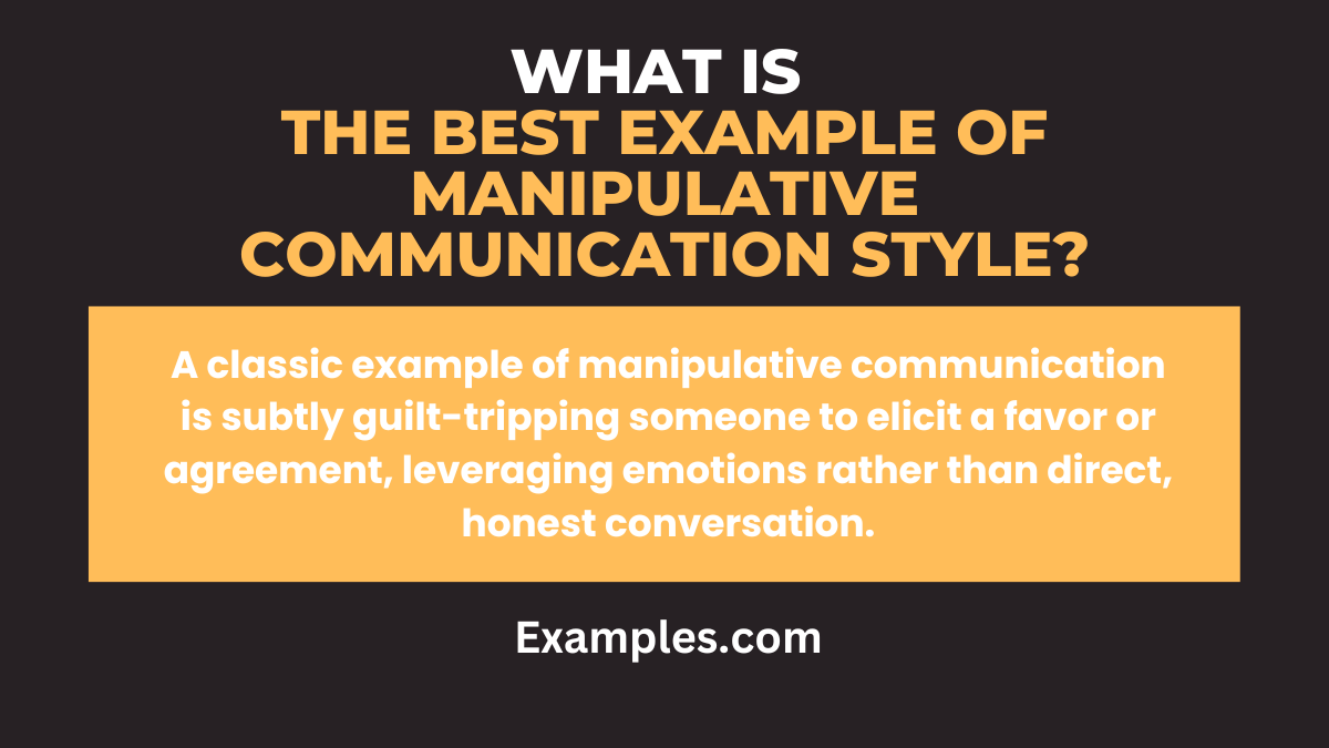 Manipulative Communication Style: Example & Pros and Cons, PDF