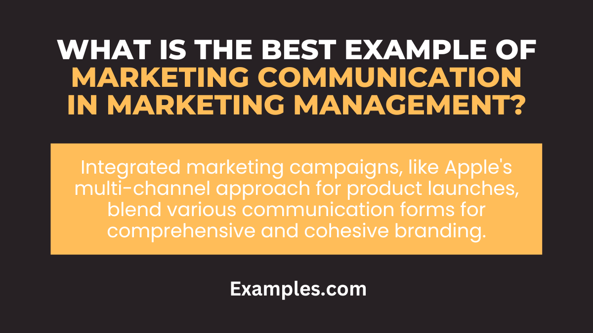 what is the best example of marketing communication in marketing management