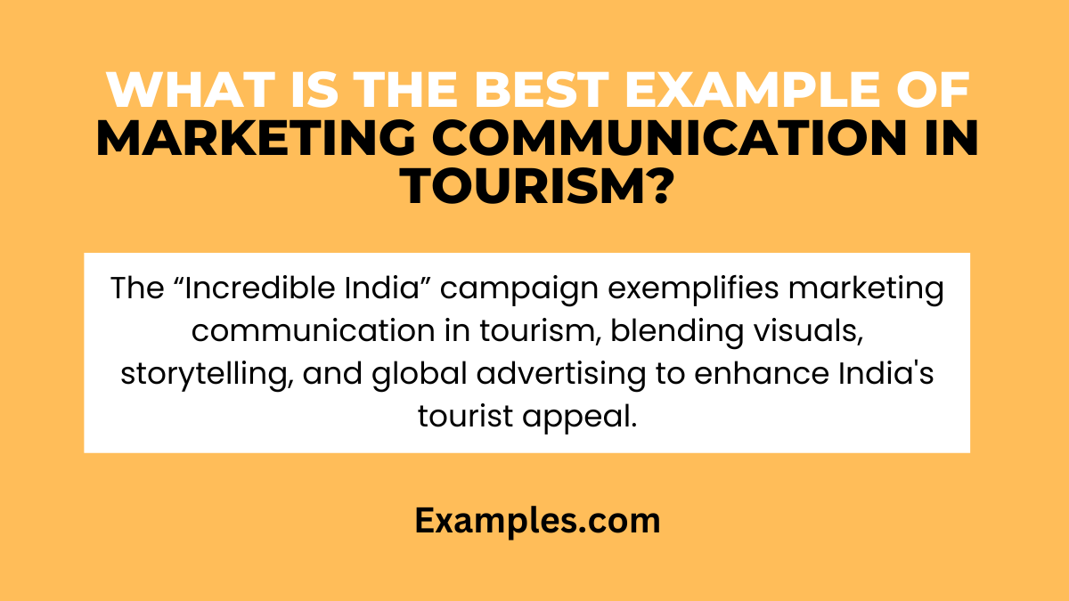 what is the best example of marketing communication in tourism