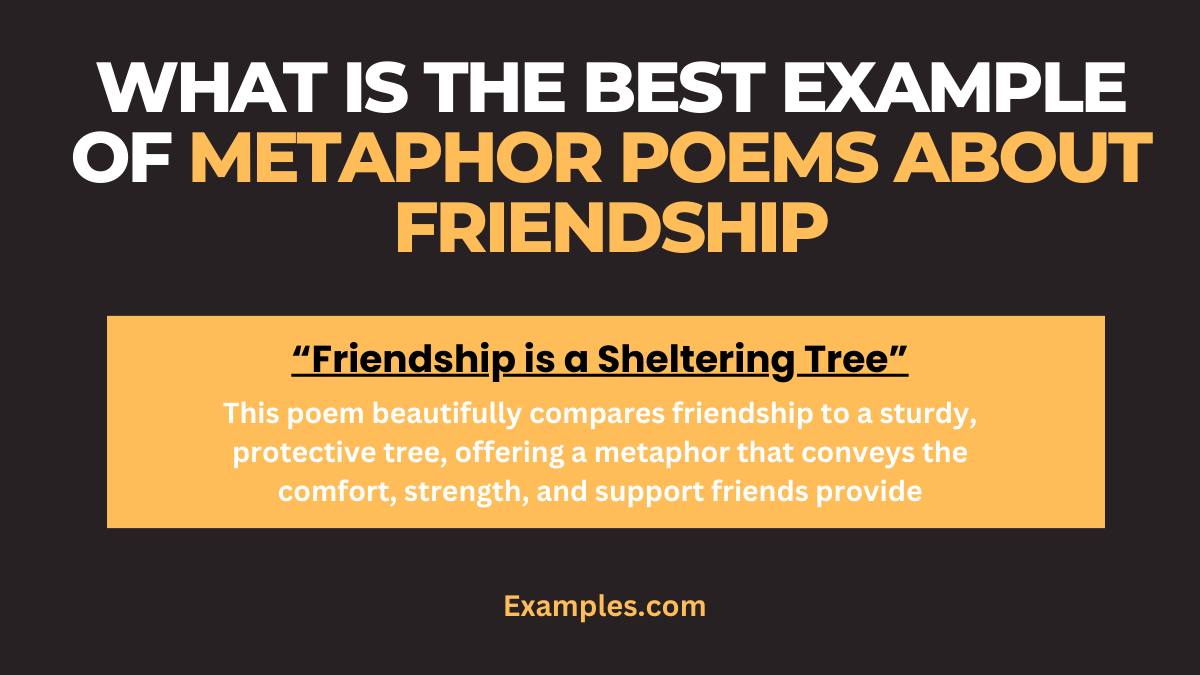 what is the best example of metaphor poems about friendship