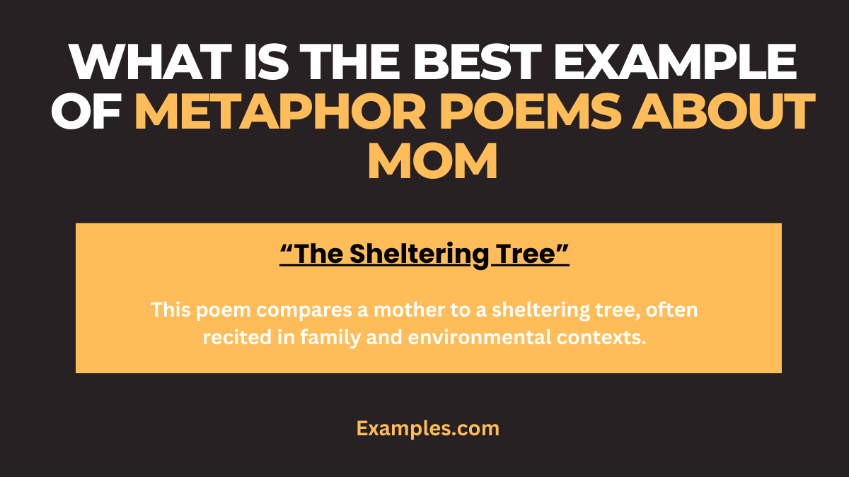 what is the best example of metaphor poems about mom