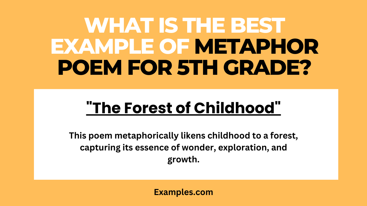 Metaphor Poems for 5th Grade: Examples, PDF