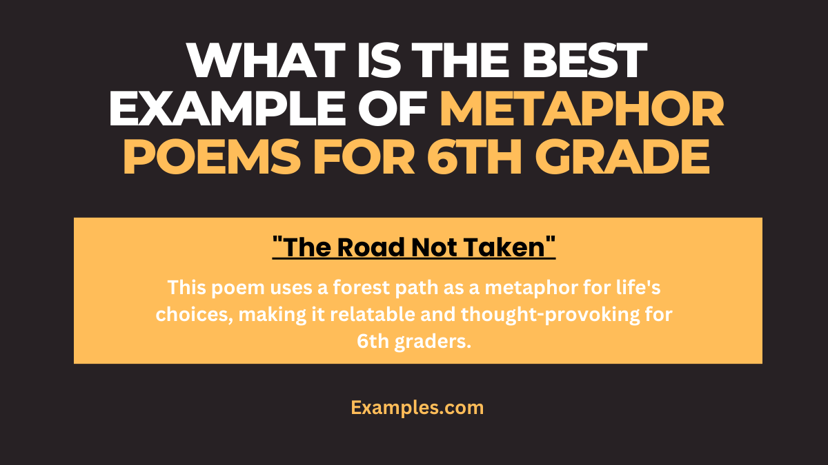 what is the best example of metaphor poems for 6th grade
