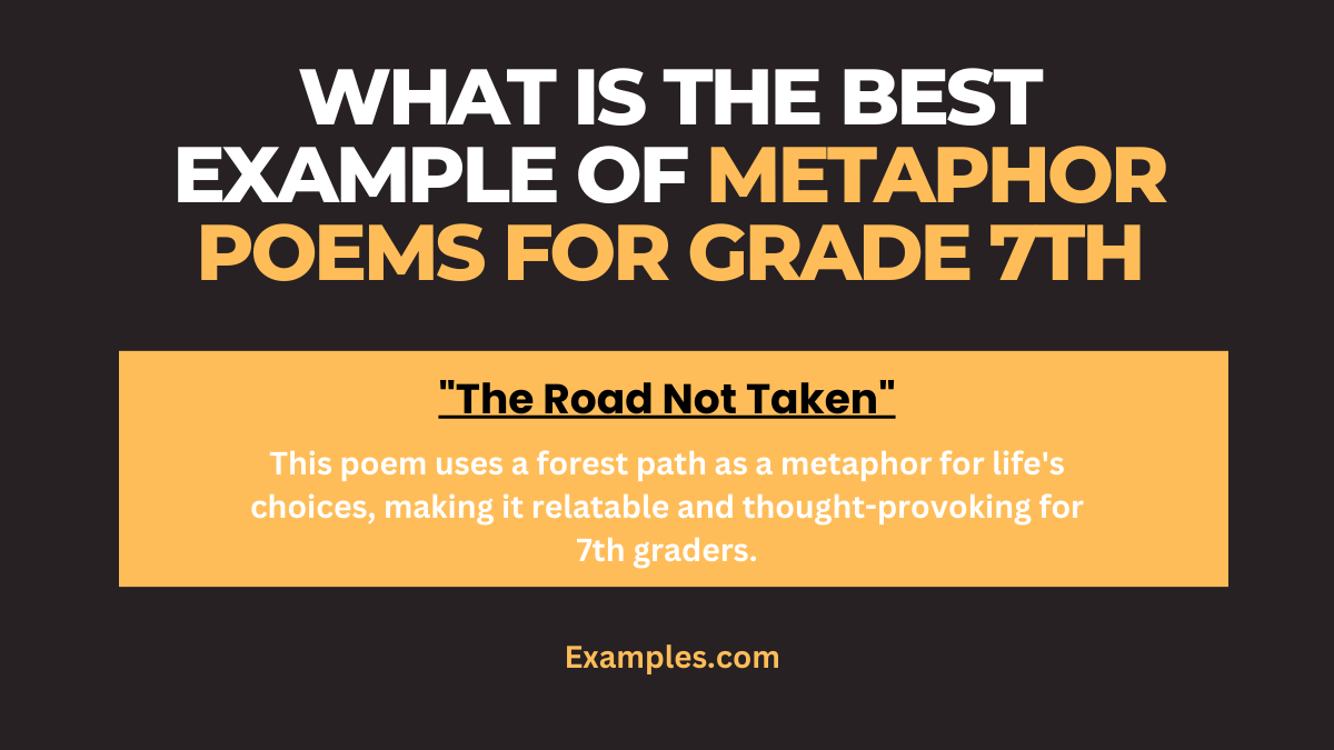 what is the best example of metaphor poems for 7th grade