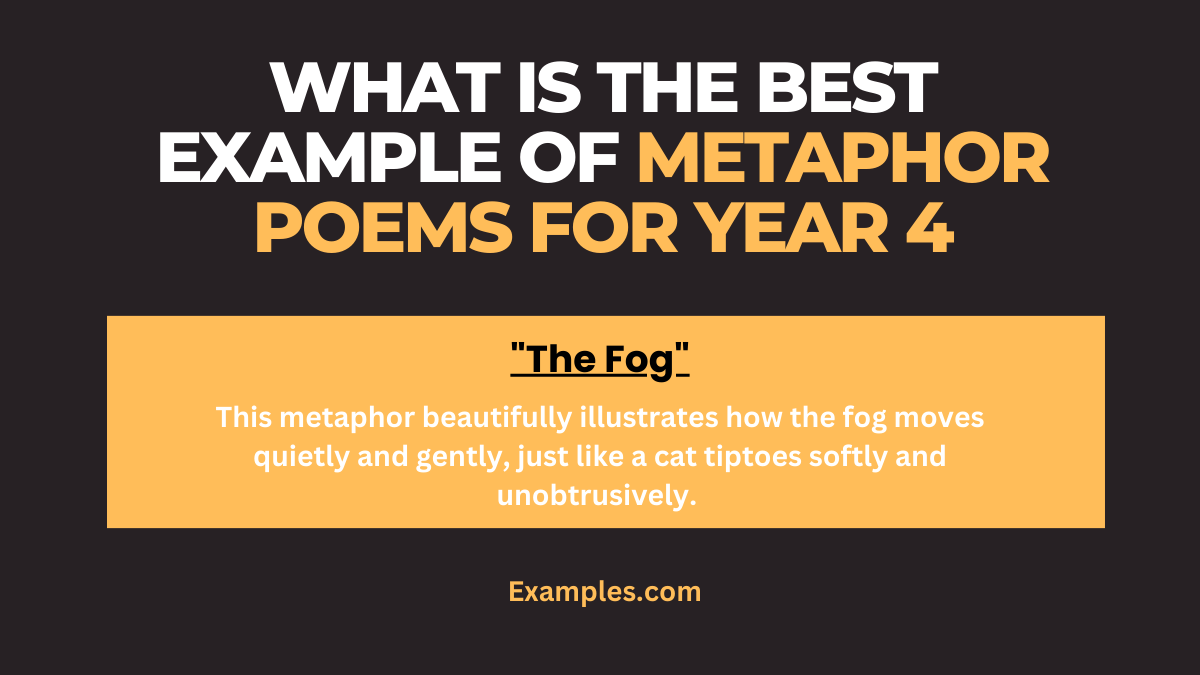 what is the best example of metaphor poems for year 4