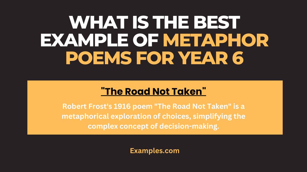 what is the best example of metaphor poems for year 6