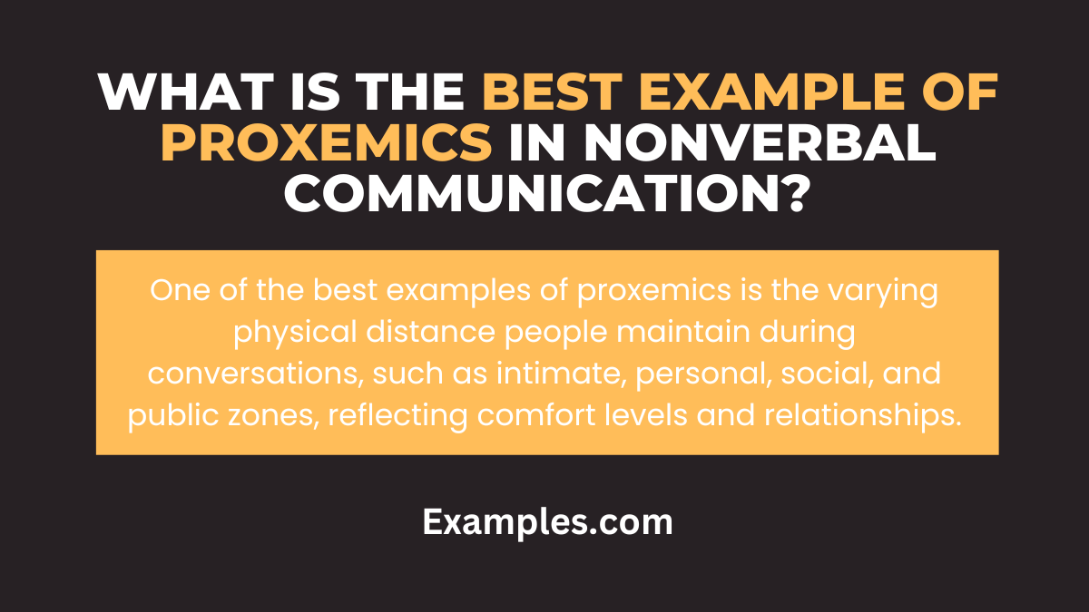 what is the best example of proxemics