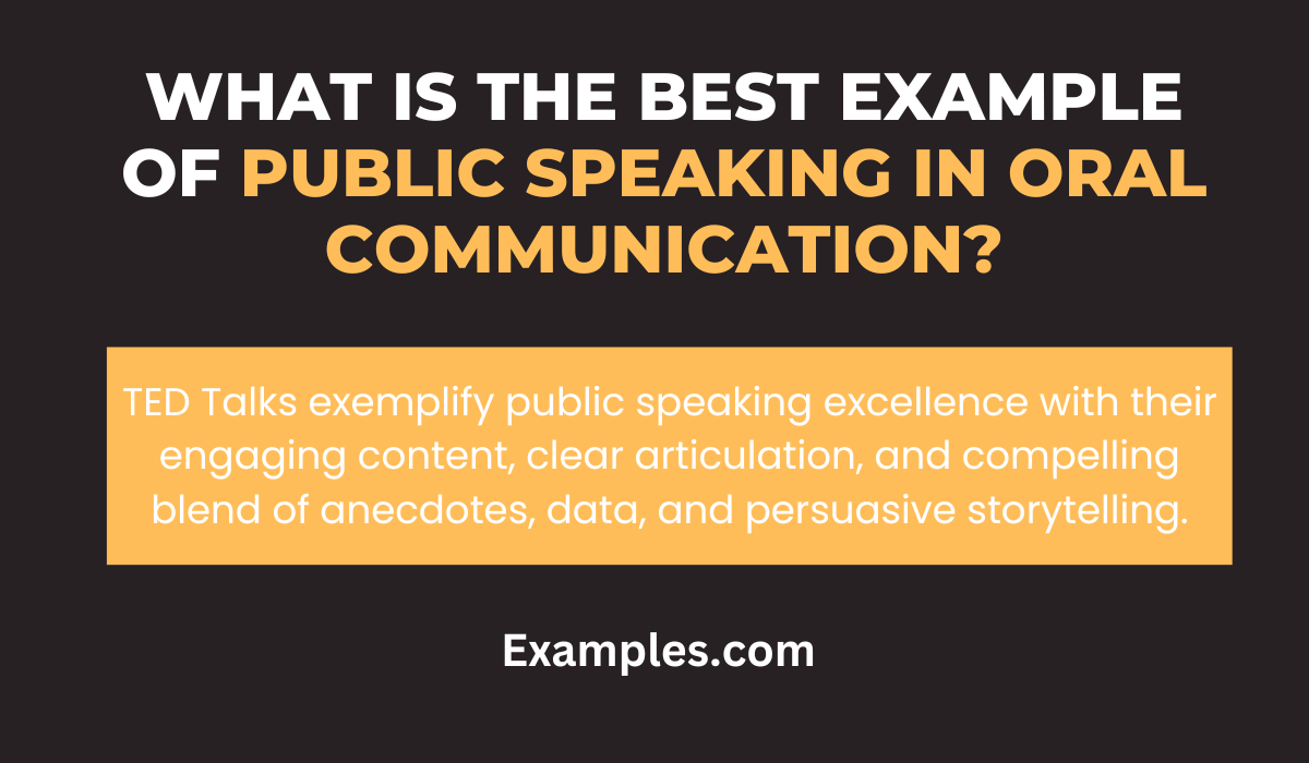 what is the best example of public speaking in oral communication1