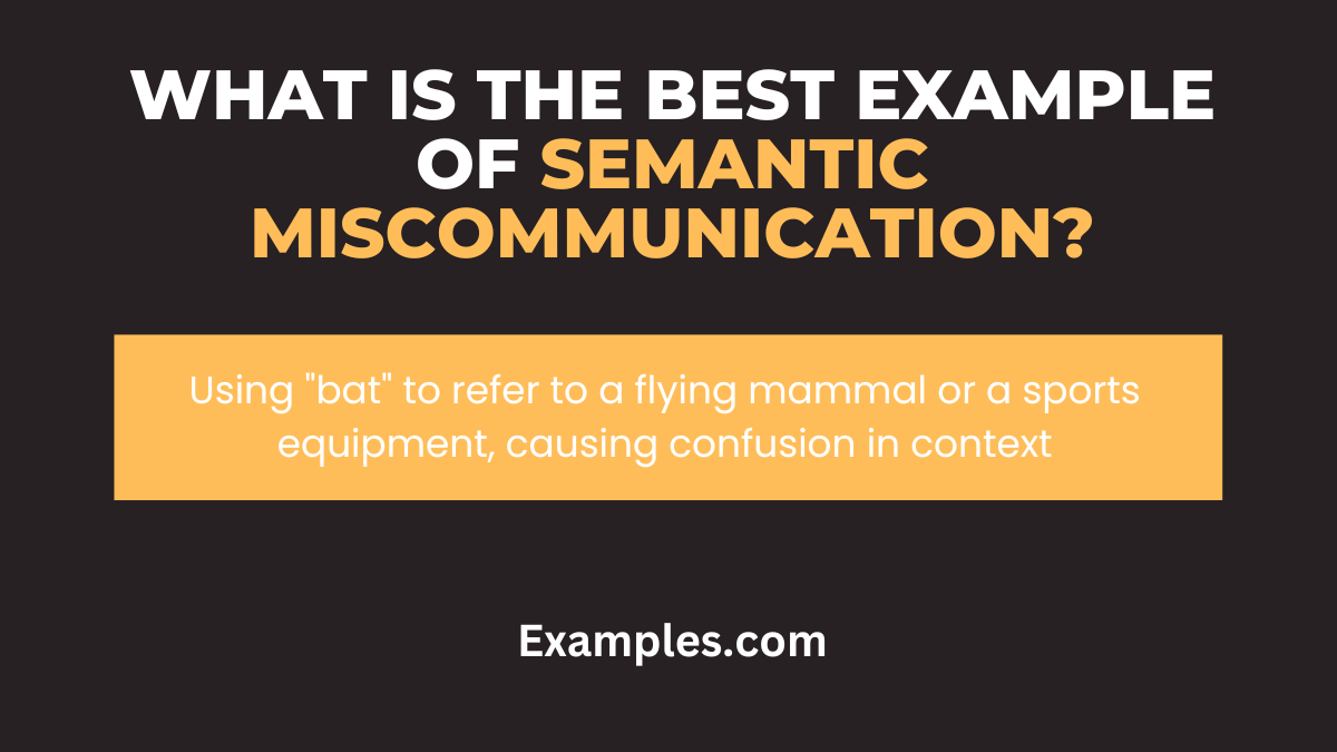what is the best example of semantic miscommunication