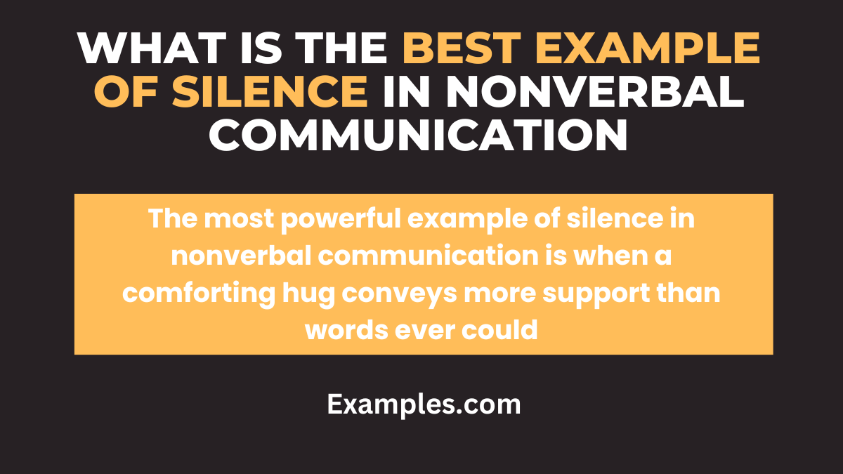 what is the best example of silence in nonverbal communication