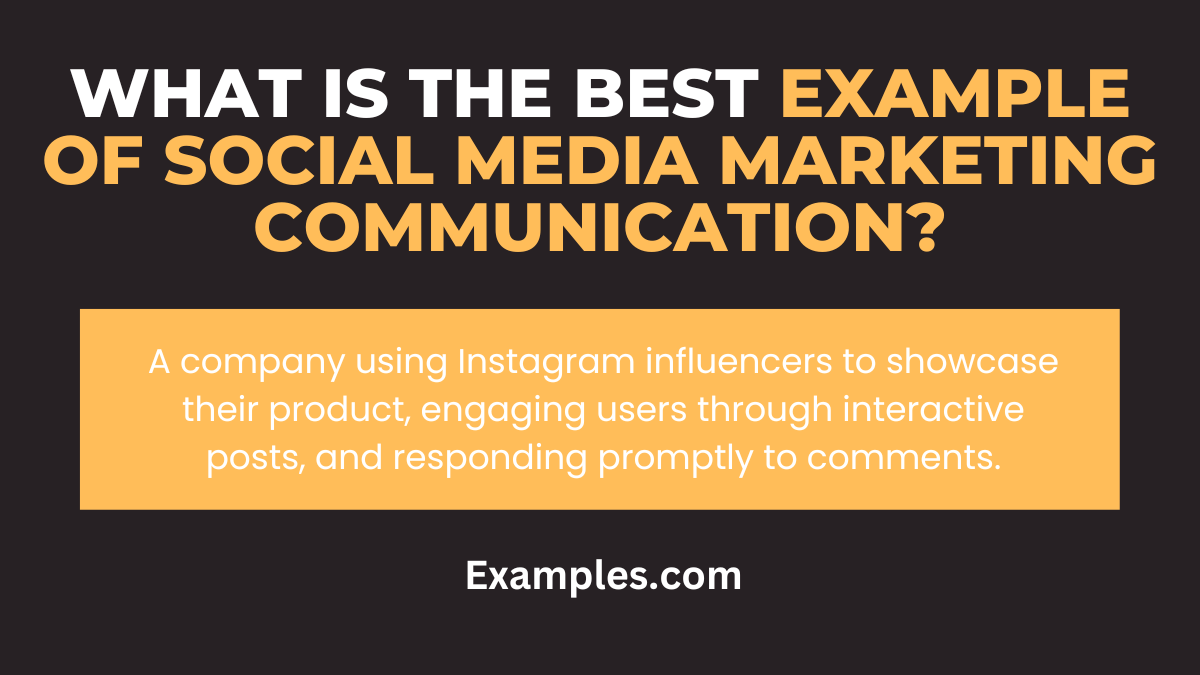 what is the best example of social media marketing communication