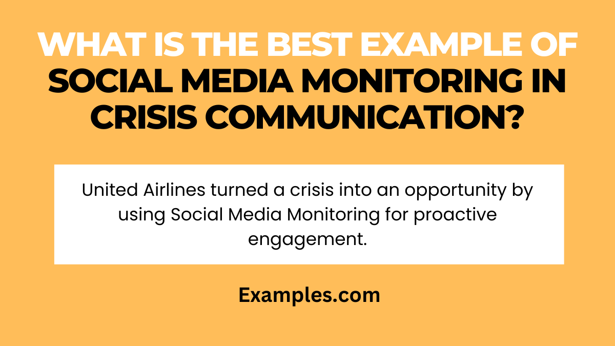 what is the best example of social media monitoring in crisis communication