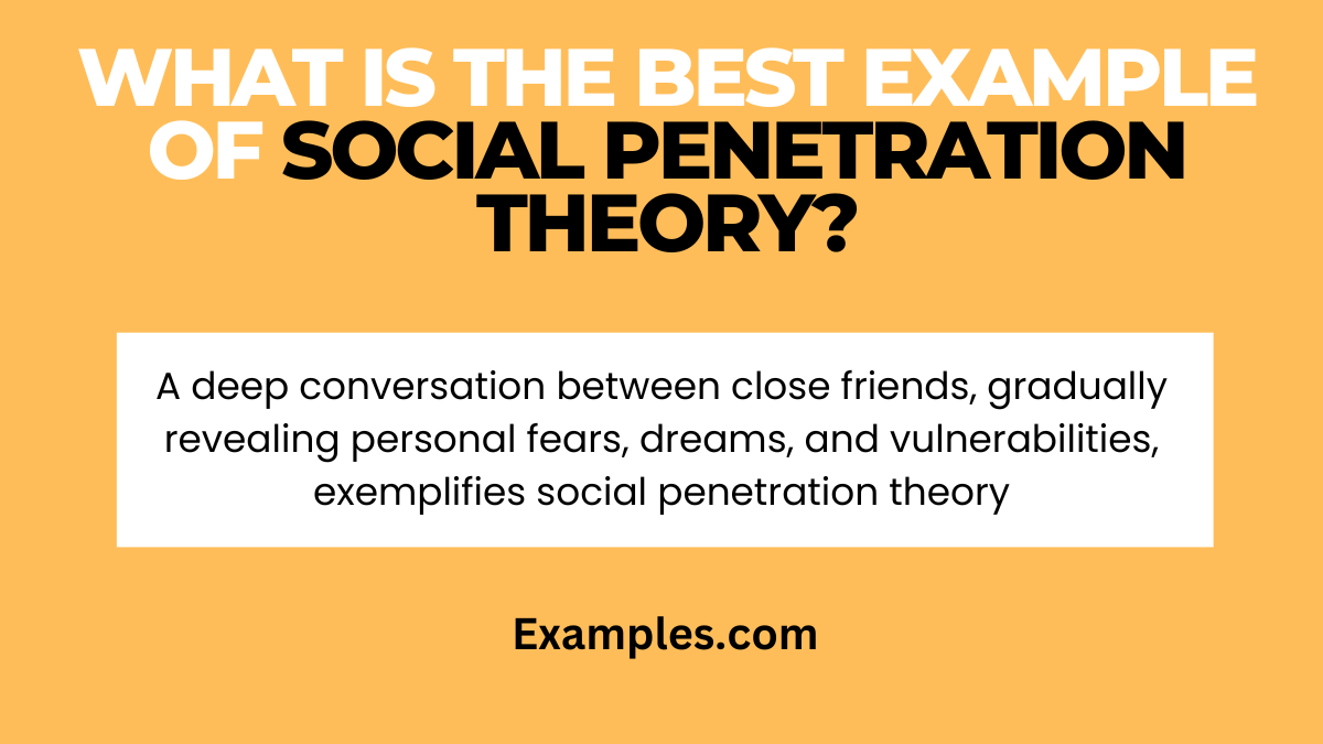 what is the best example of social penetration theory1