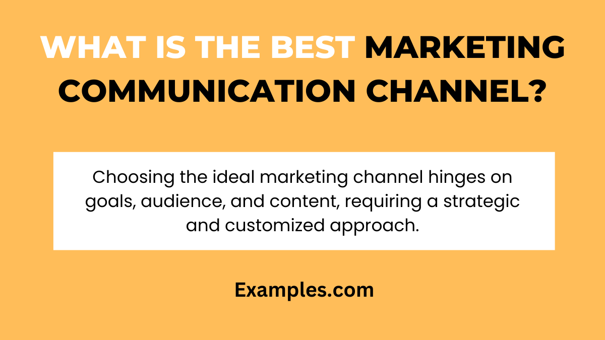 what is the best marketing communication channel
