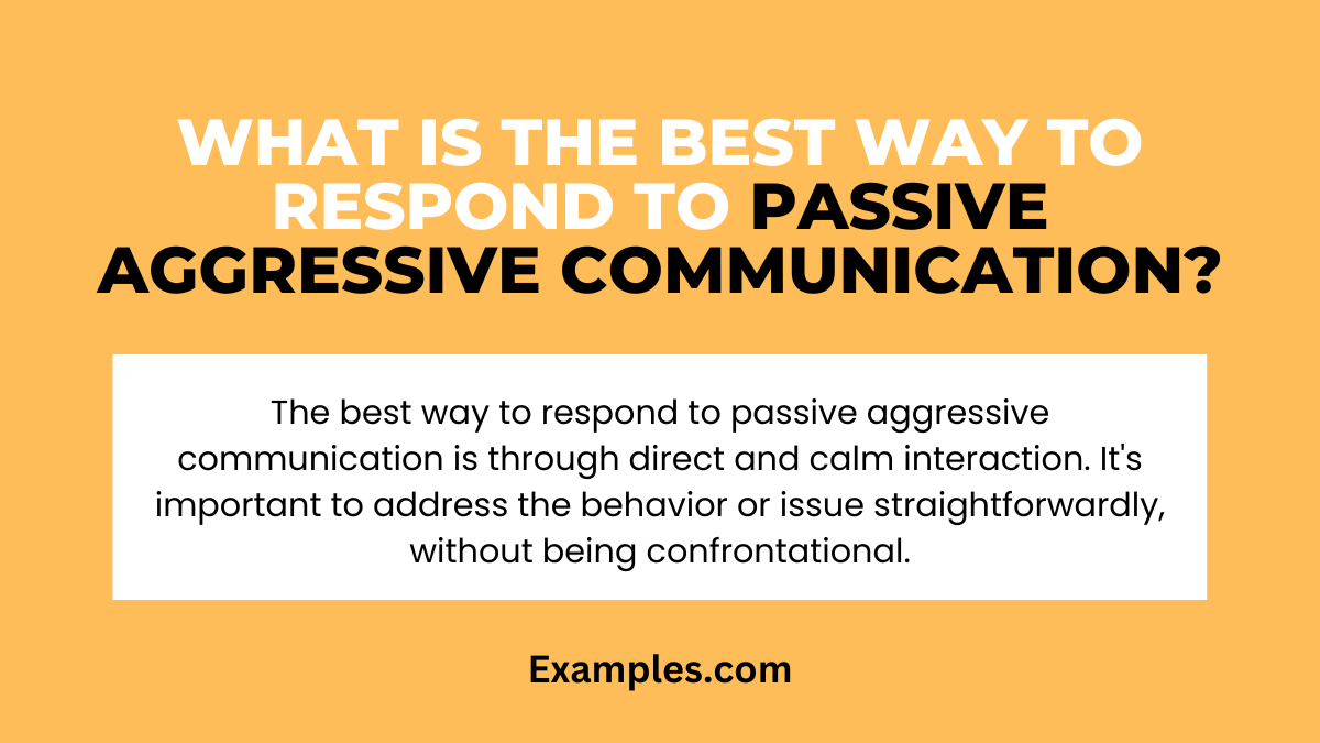 How to Respond to Passive Aggressive Communication: Examples, Pdf