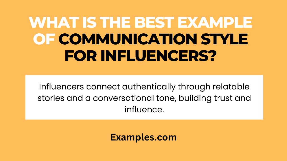 what is the communication style for influencers 1