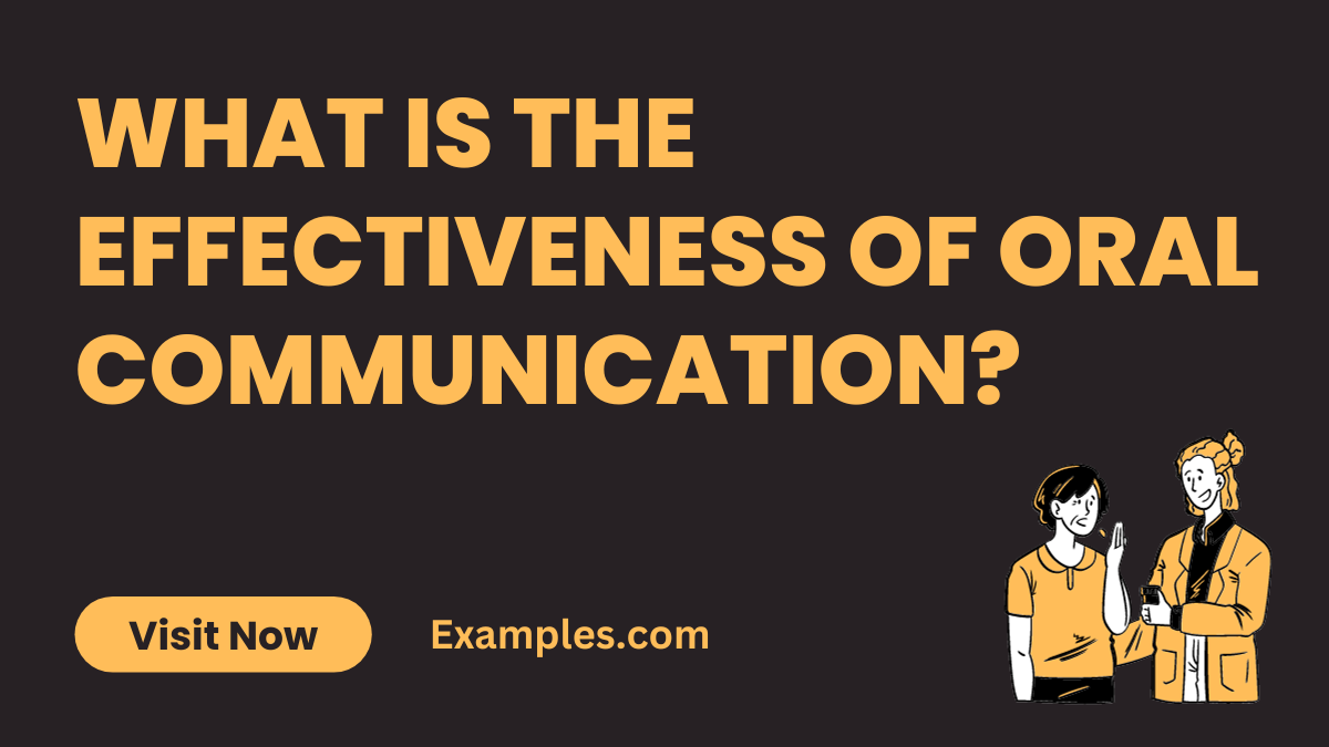 What is the Effectiveness of Oral Communication