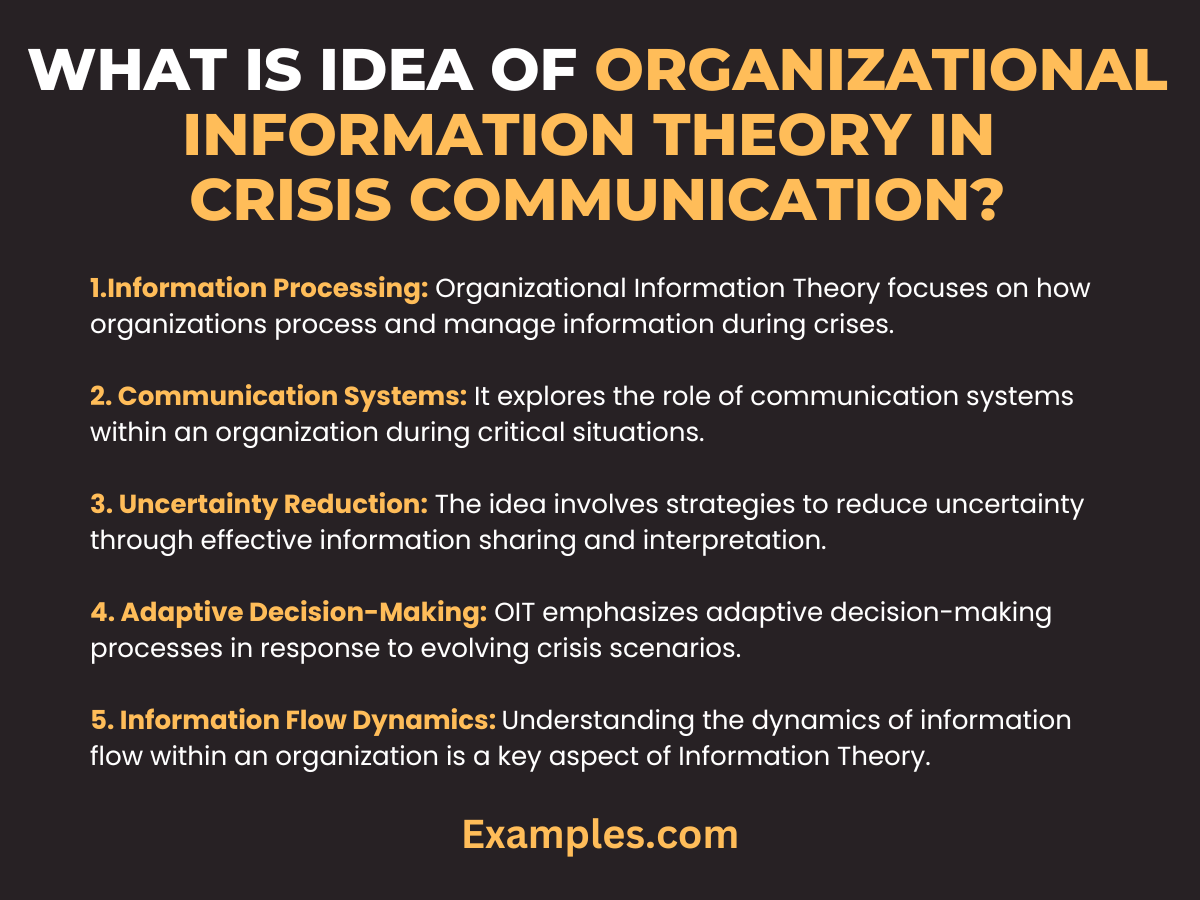 what is the idea of organizational information theory in crisis communication