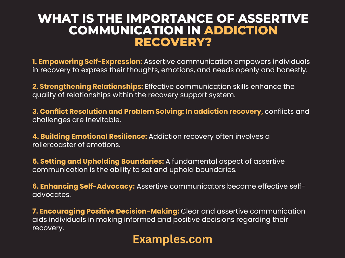Assertive Communication in Addiction Recovery 29+ Examples