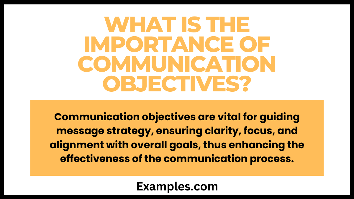 What is the Importance of Communication Objectives