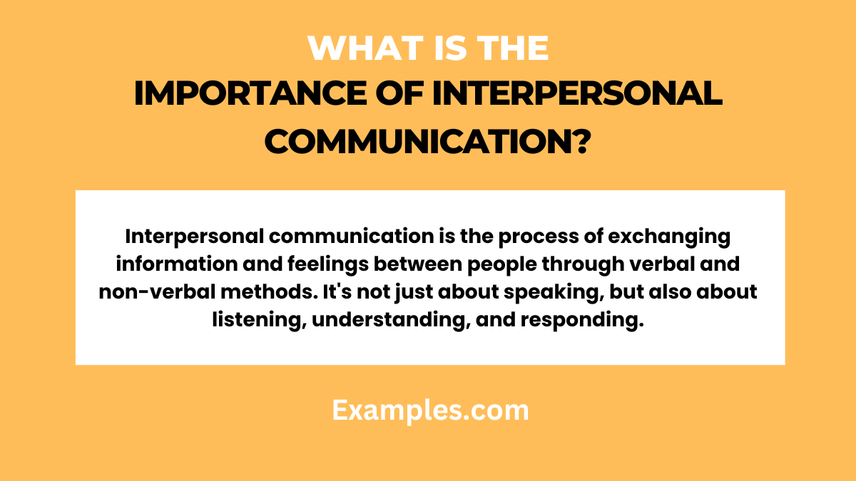 what is the importance of interpersonal communication