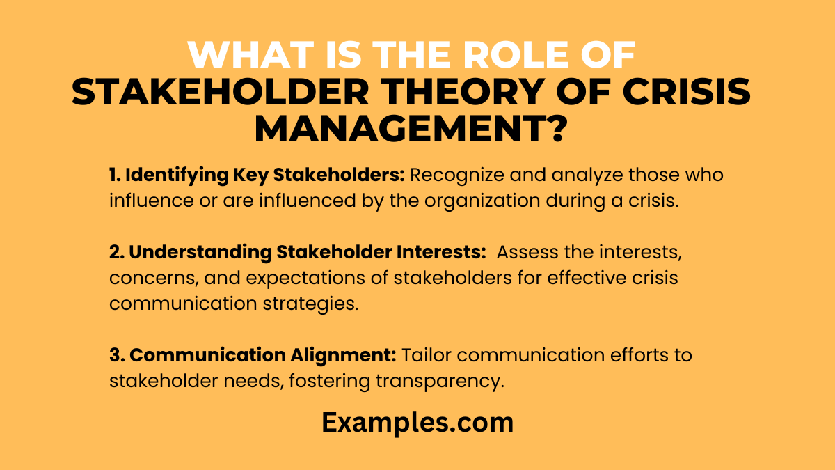 what is the role of stakeholder theory of crisis management