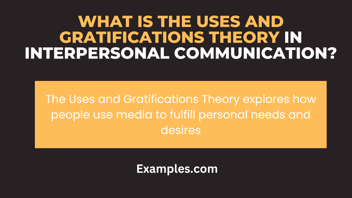 what is the uses and gratifications theory in interpersonal communication