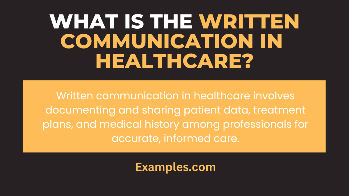 what is the written communication in healthcare
