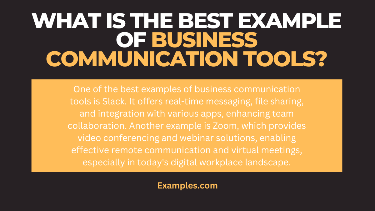 what is the best example of business communication tools