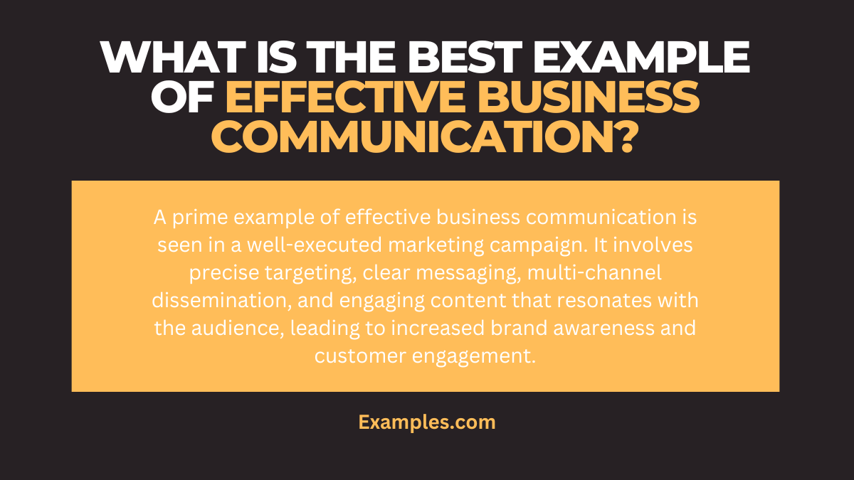 what is the best example of effective business communication