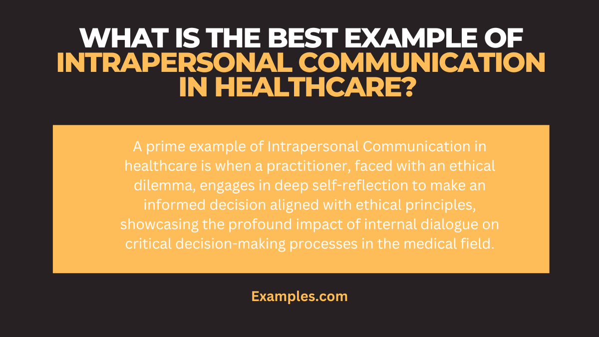 what is the best example of intrapersonal communication in healthcare 1