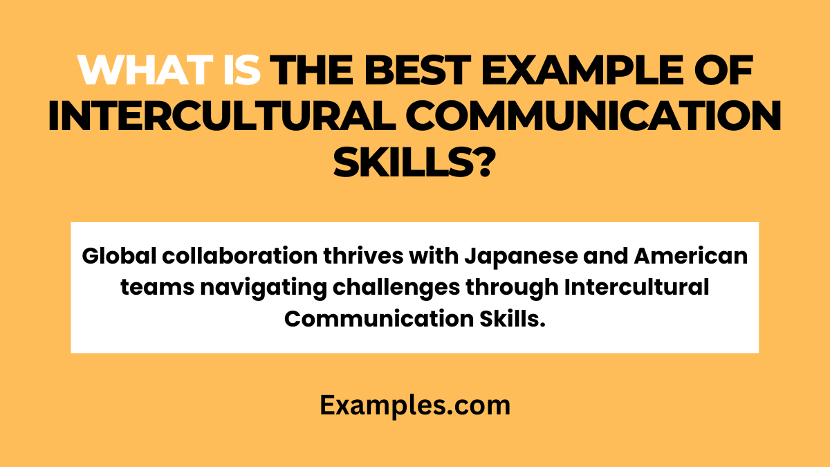 what is the best example of intercultural communication skills