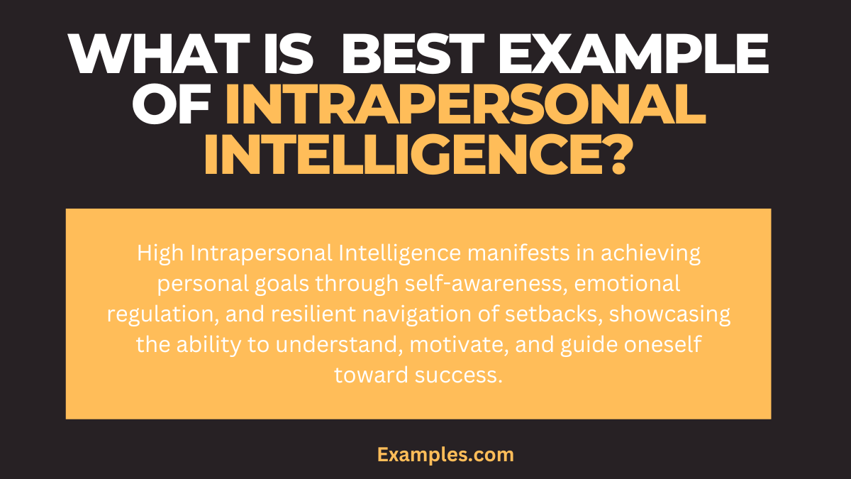 Intrapersonal Intelligence Examples