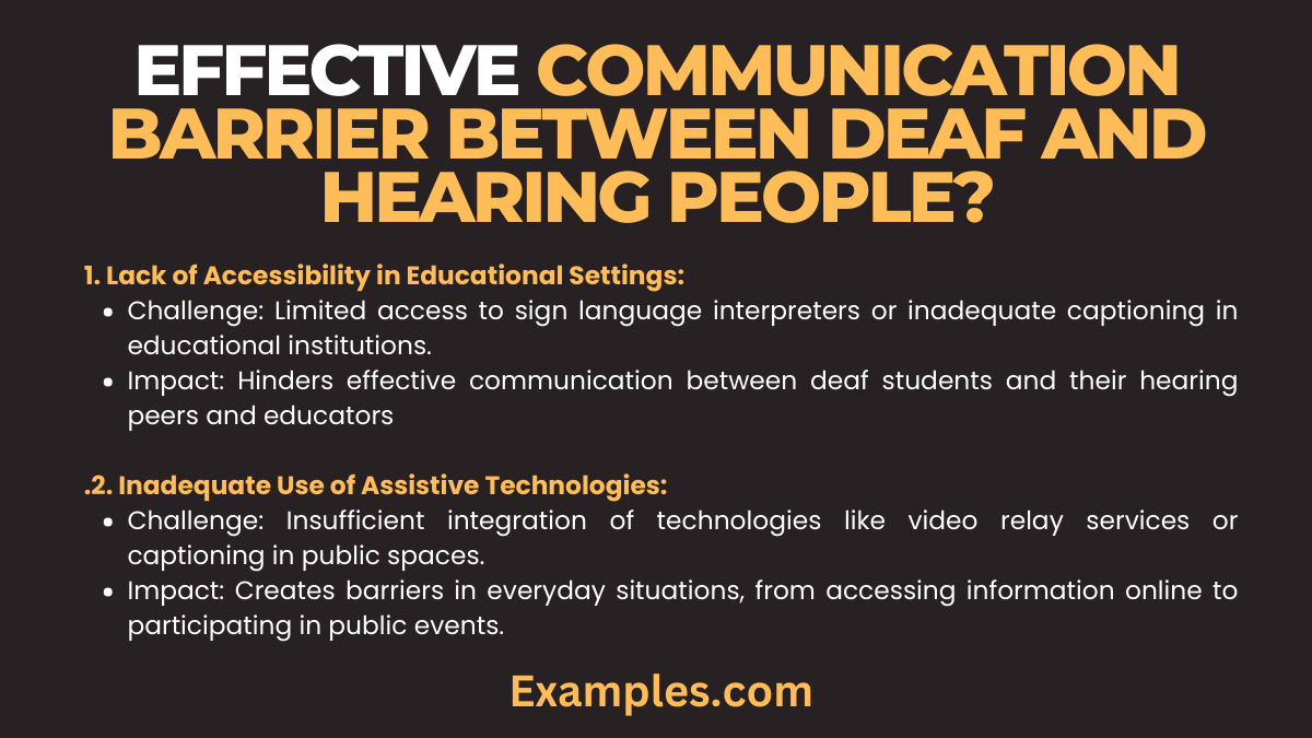 what is the least effective communication barrier between deaf and hearing people