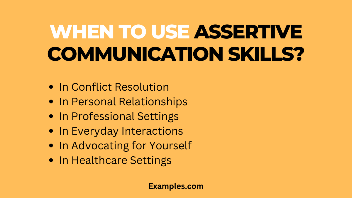 when to use assertive communication skills