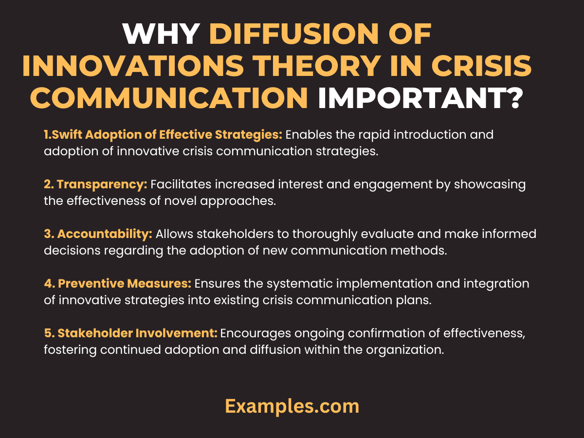 why diffusion of innovations theory in crisis communication important