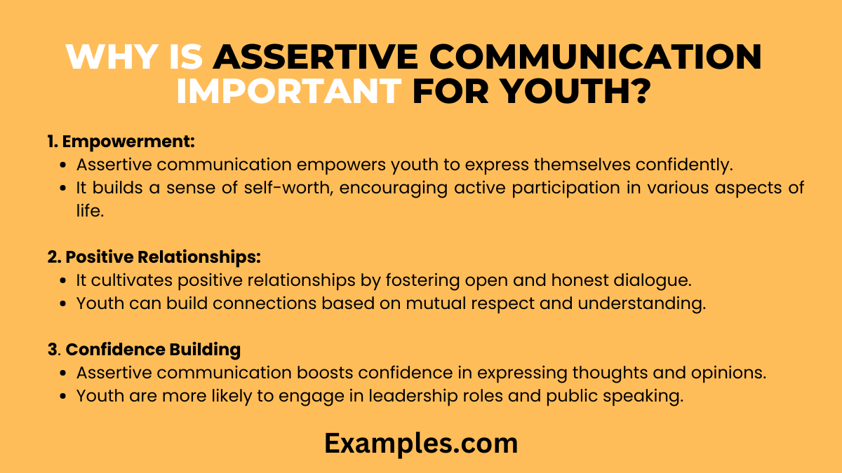 why is assertive communication important for youth