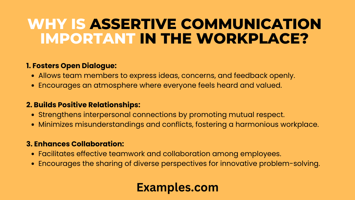 why is assertive communication important in the workplaces