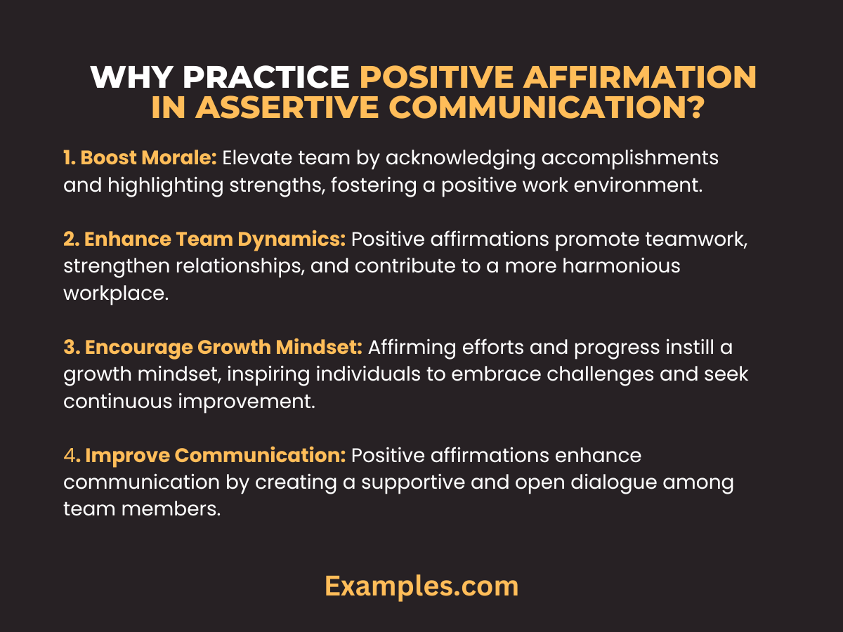 why you should practice positive affirmation in assertive communication
