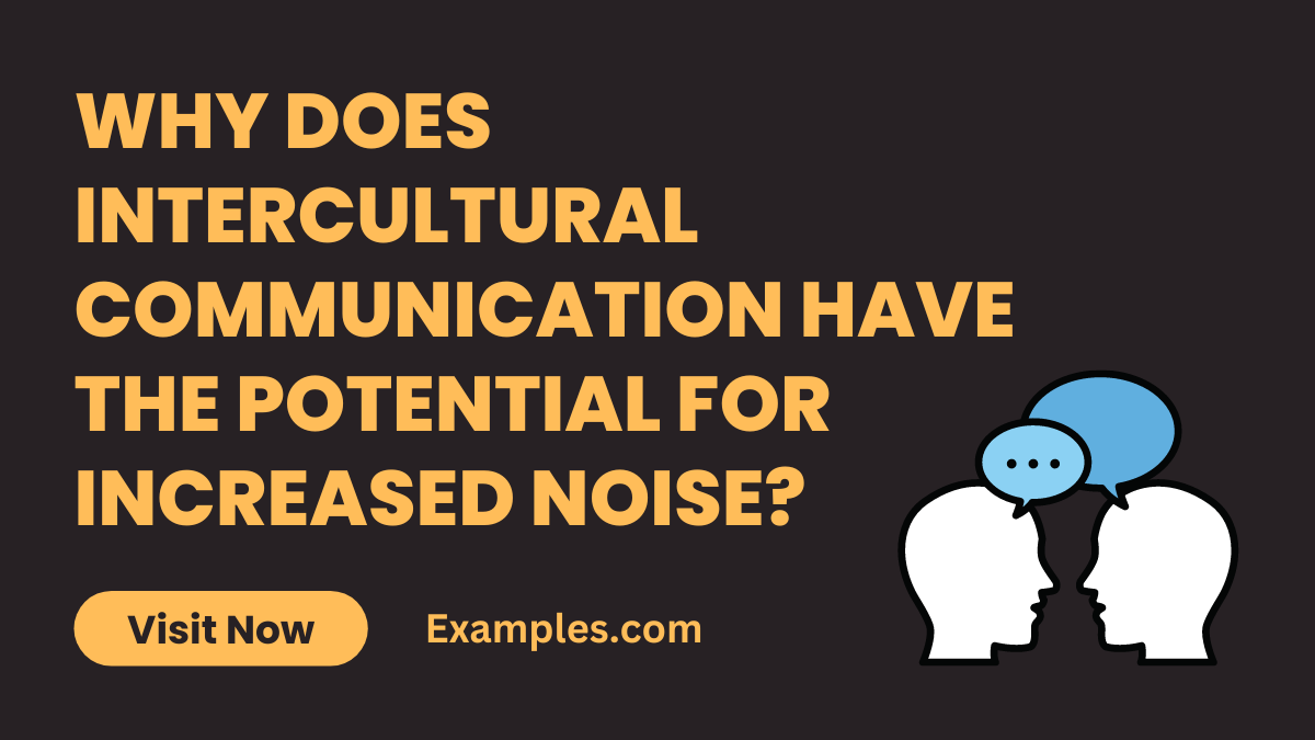 Why does Intercultural Communication have the Potential for Increased Noise 1