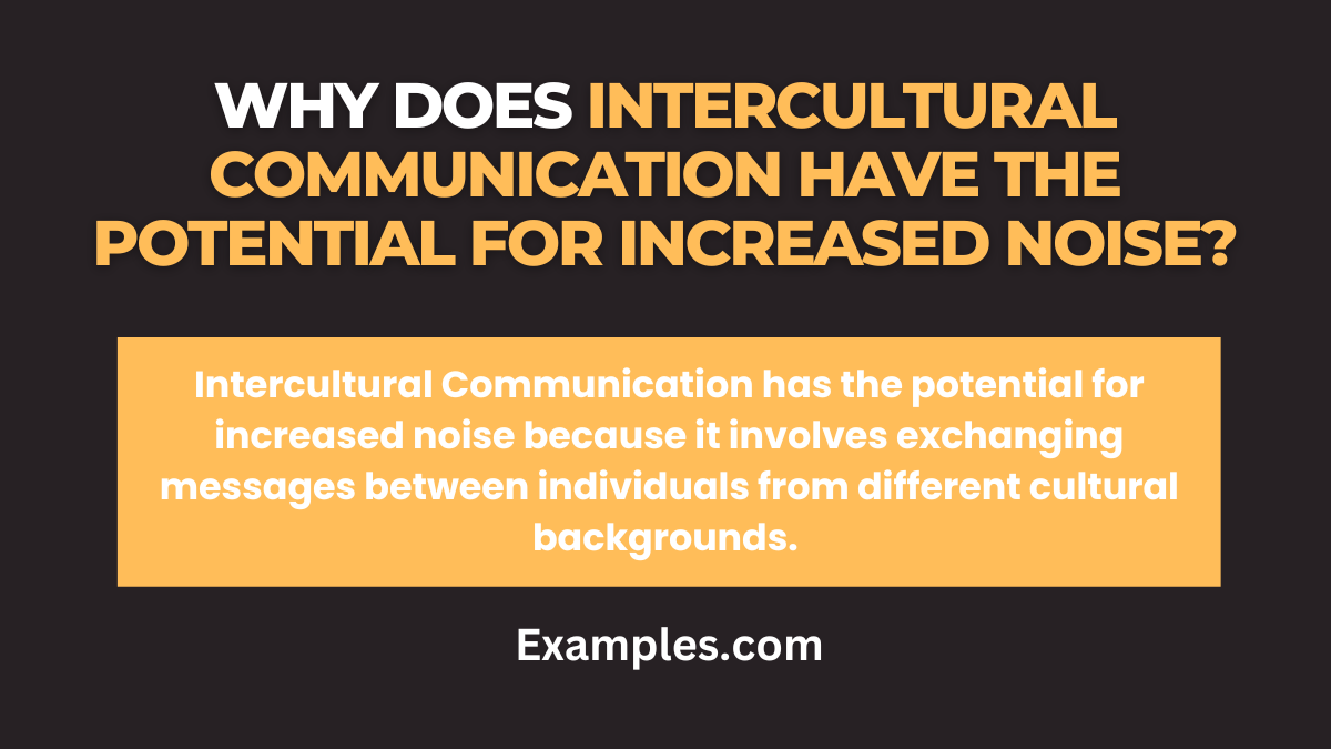 why does intercultural communication have the potential for increased noise