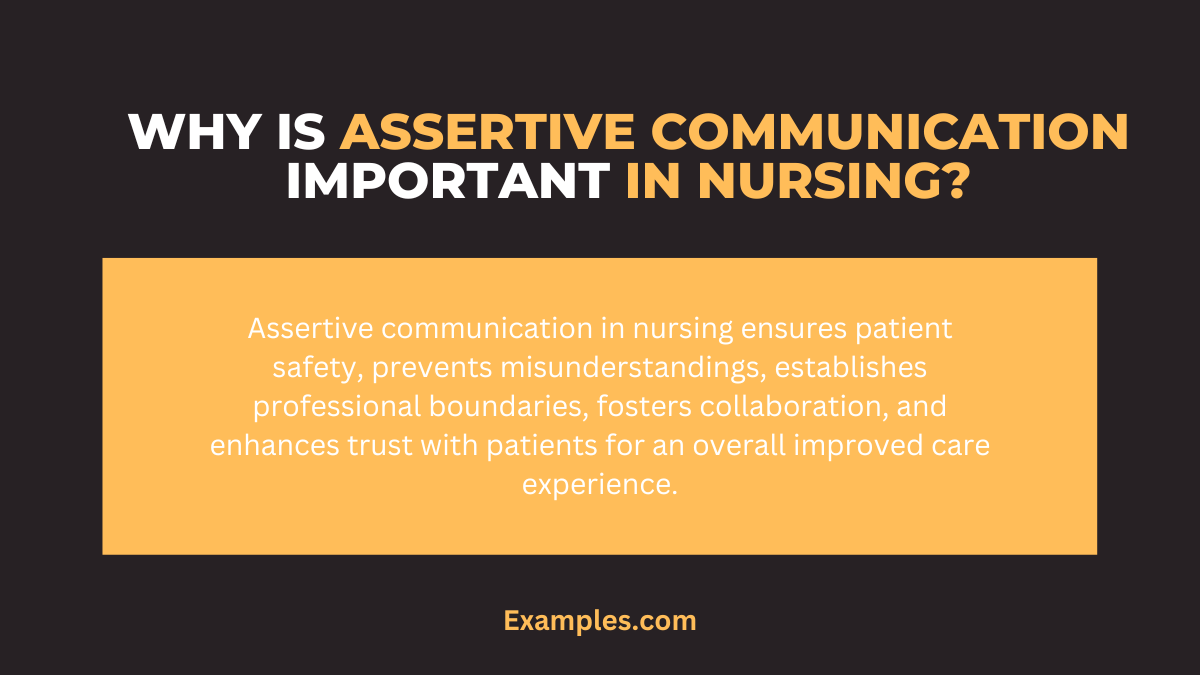 why is assertive communication important in nursing