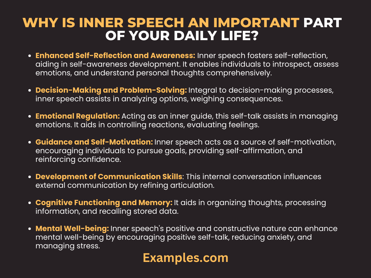 why is inner speech an important part of your daily life