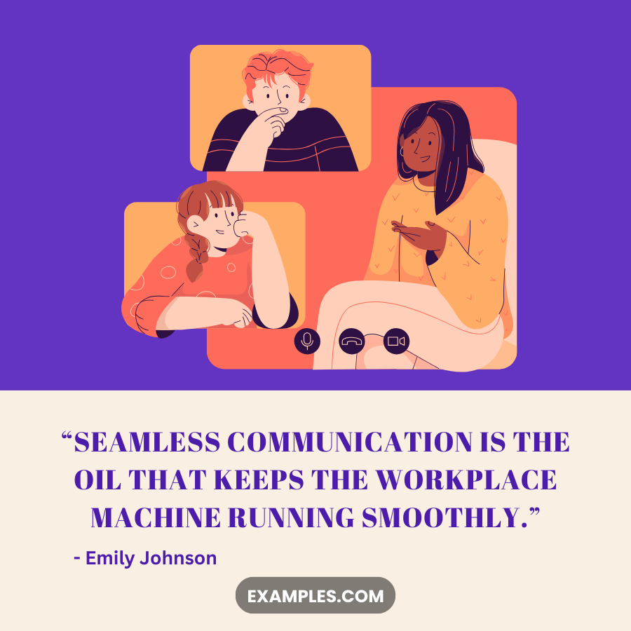 workplace communication quote by emily johnson