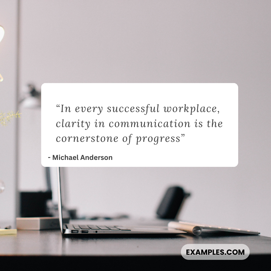 workplace communication quote by michael anderson