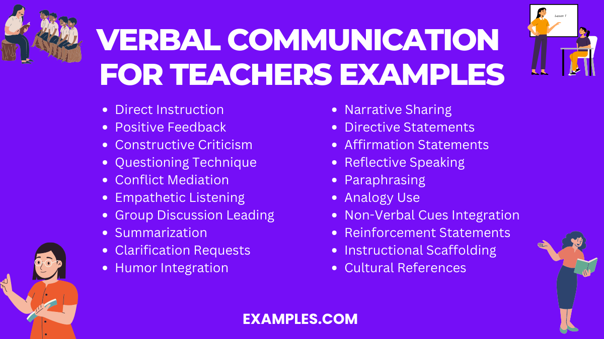 verbal communication for teachers example